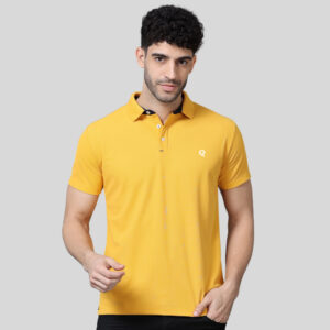 Plain sporty Polo T-shirt Mustard