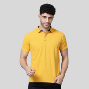 Plain sporty Polo T-shirt Mustard Yellow