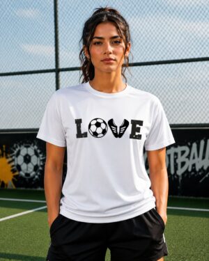 Alternative view of DryFit Football Printed Tees